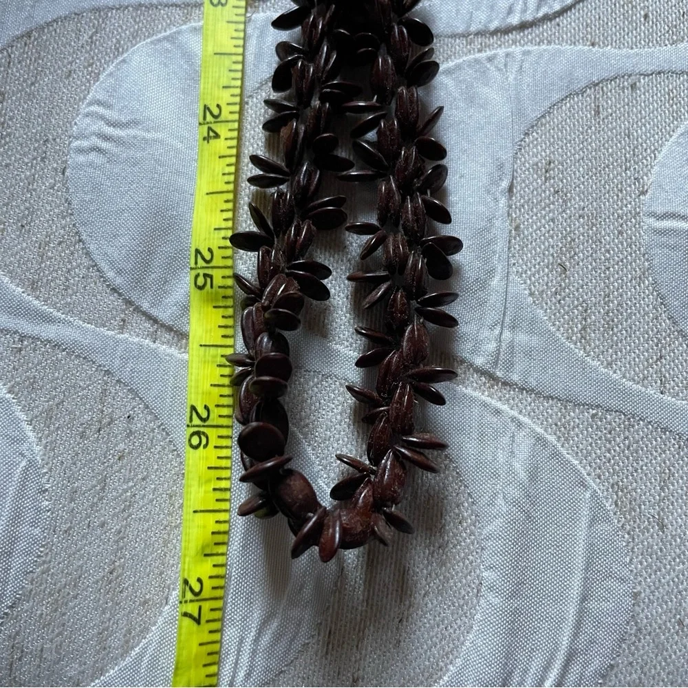 Natural brown Watermelon Seeds Long Necklace‎ Eco-Friendly vintage hand strung